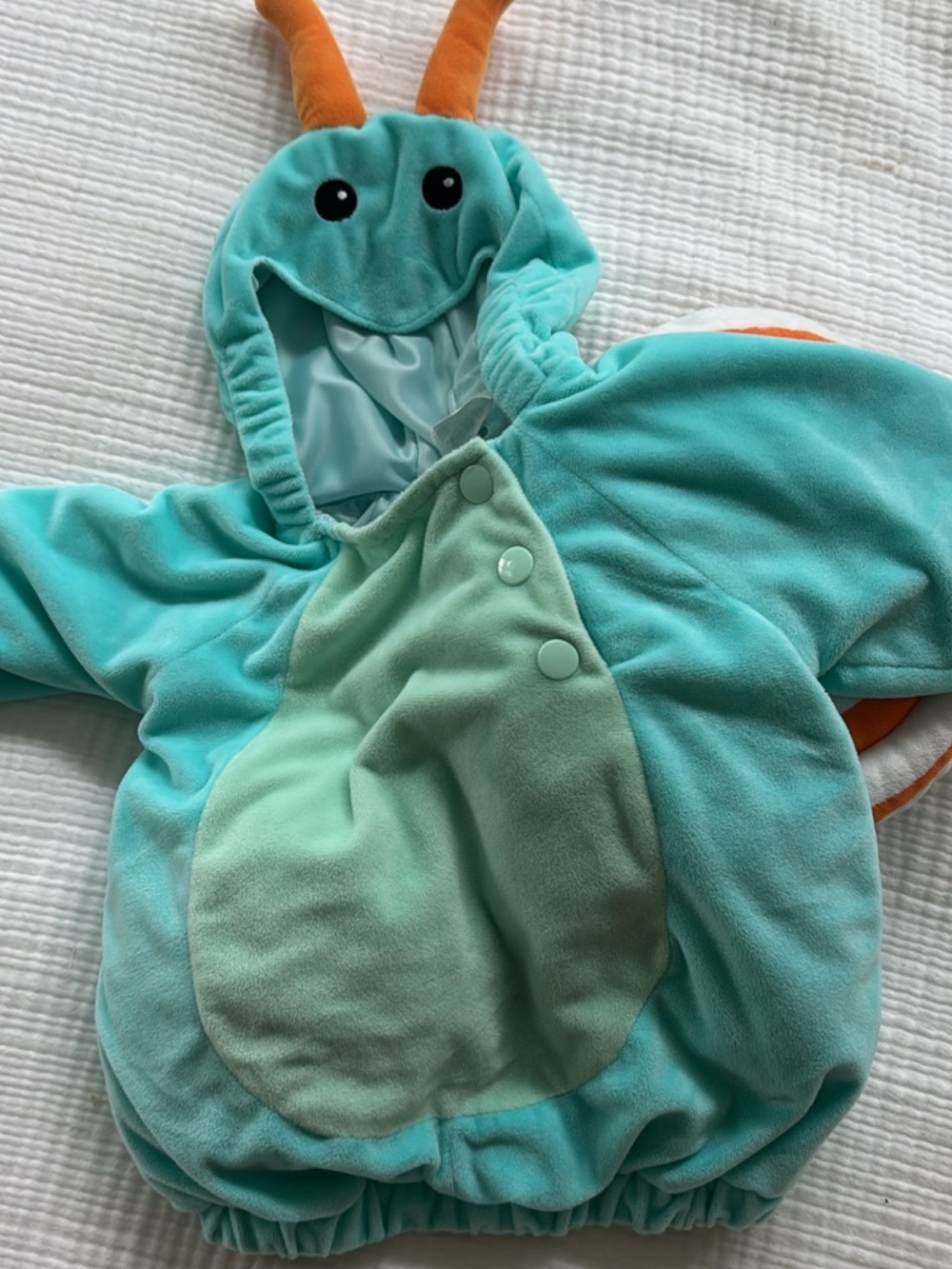 Target Kids Costume Teal and Orange Plush Bug Hoodie